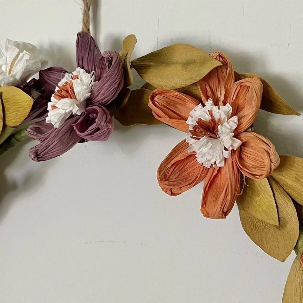 Floral Raffia Wreath